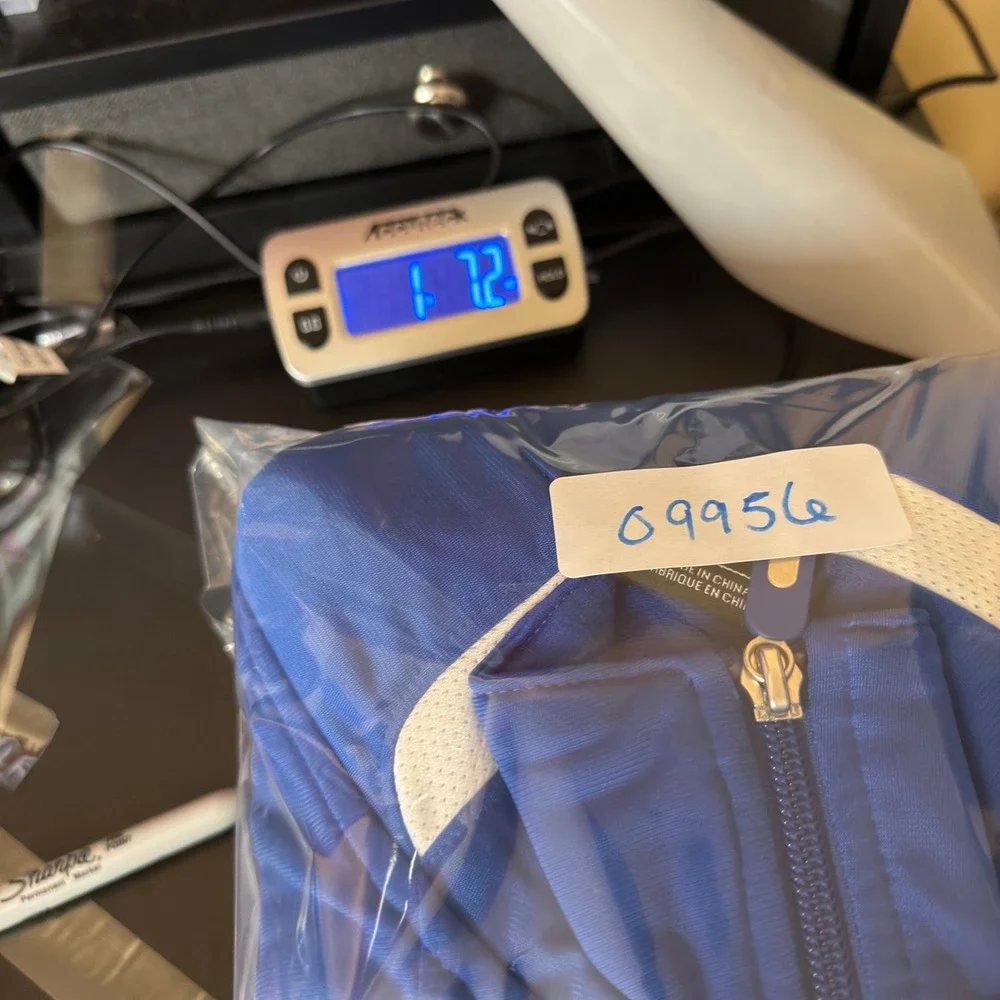 VTG Jordan Track Jacket Mens XXL Royal Blue White Stripe Full Zip Lounge Y2K